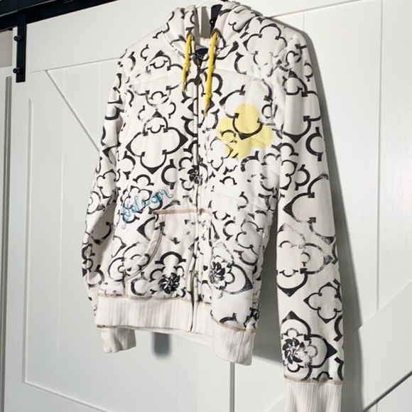 Volcom Thick Padded White Logo Zip-Up Hoodie, Size M - Picture 9 of 9